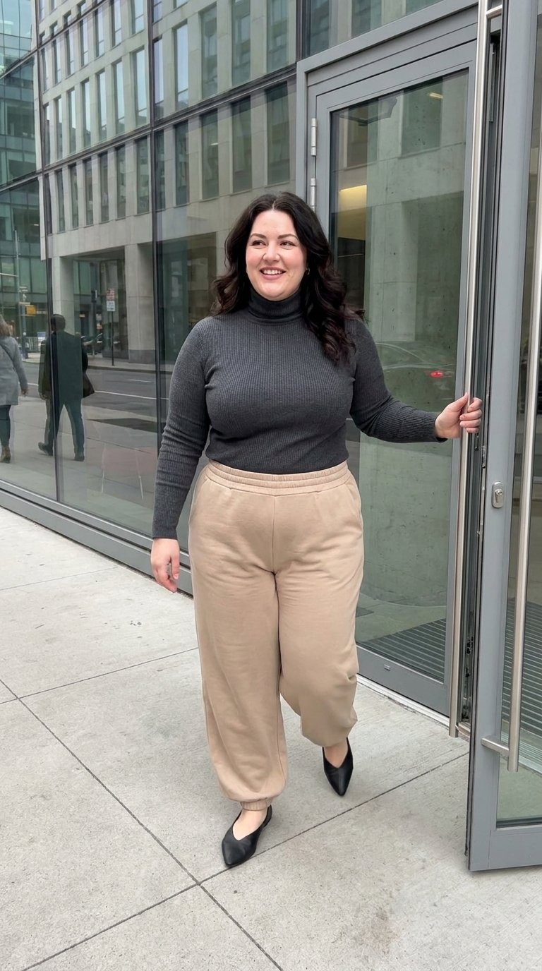 11 Plus Size Joggers Outfits That Make Busy Days So Much Easier
