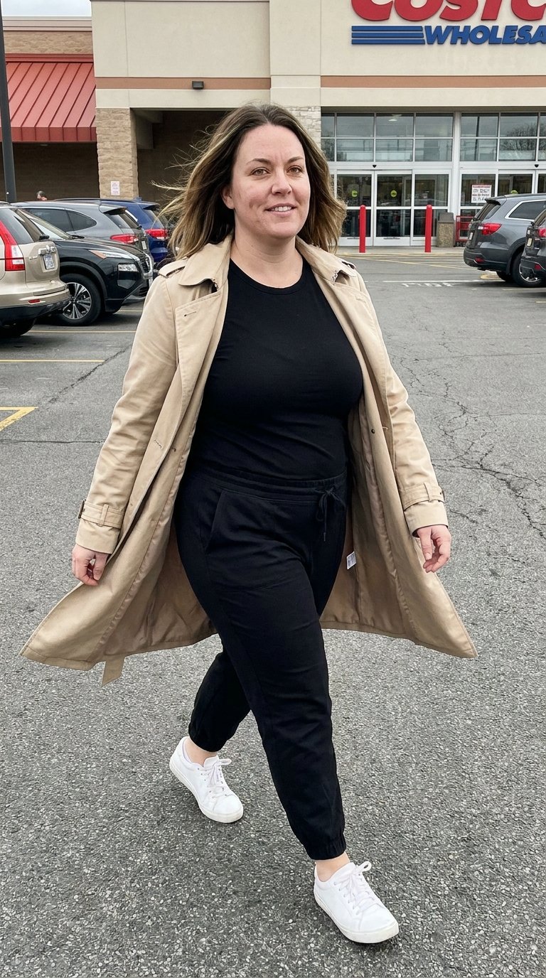 12 Plus Size Joggers Outfits for School Runs and Errands That Actually Look Put Together