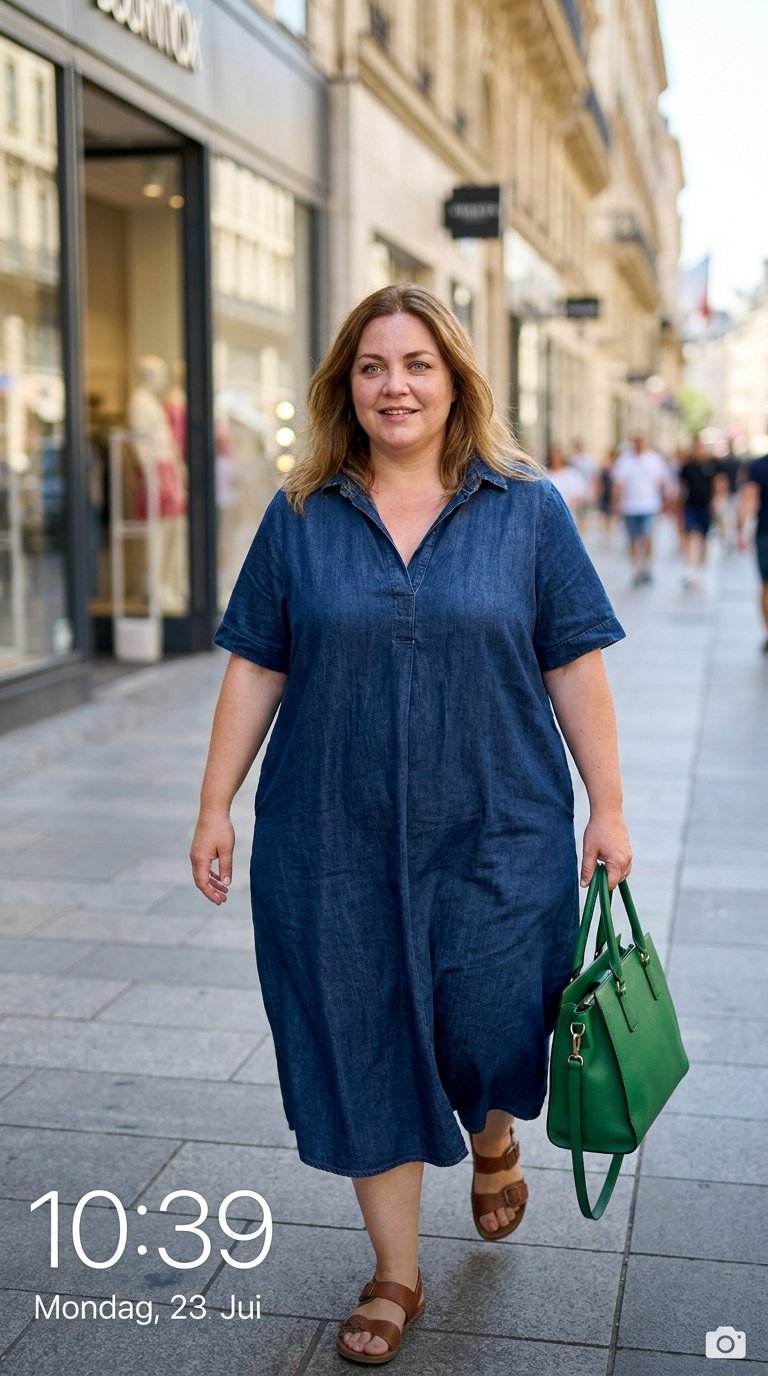 11 Plus Size Denim Dress Outfits That Work for Real Everyday Life